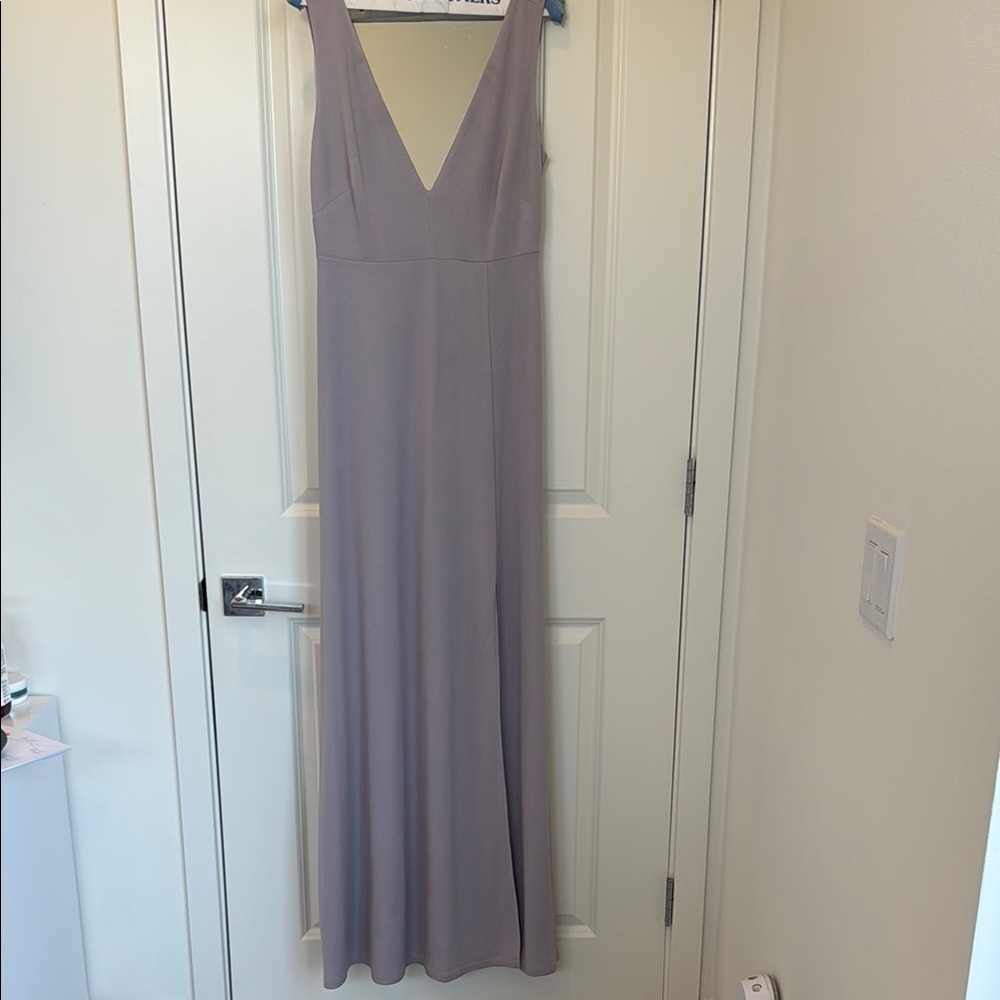 Birdy Grey Purple Sleeveless V-Neck Gown